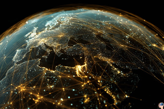 Laaster global digital network symbolizing next-generation connectivity and advanced communication technology