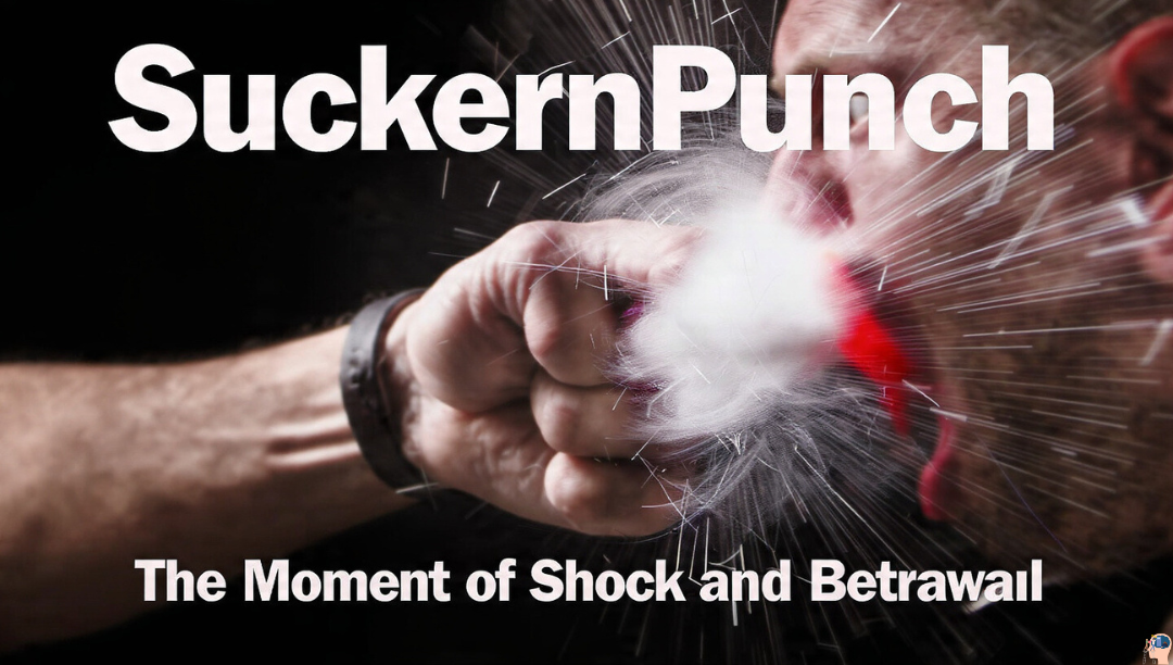 Suckernpunch: The Moment of Shock and Betrayal, illustrating a sudden, unexpected attack.
