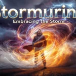 A person standing confidently in a glowing storm of light and energy, symbolizing adaptability and creativity — concept of Stormuring.