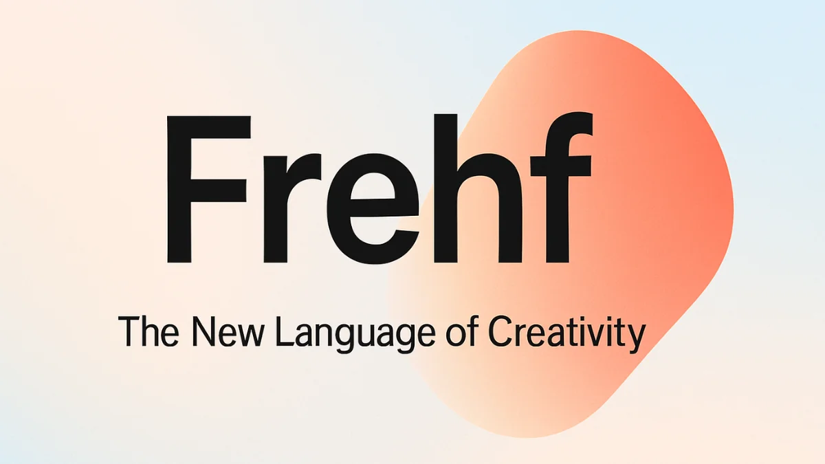 Frehf modern creative concept with abstract gradient design and bold typography